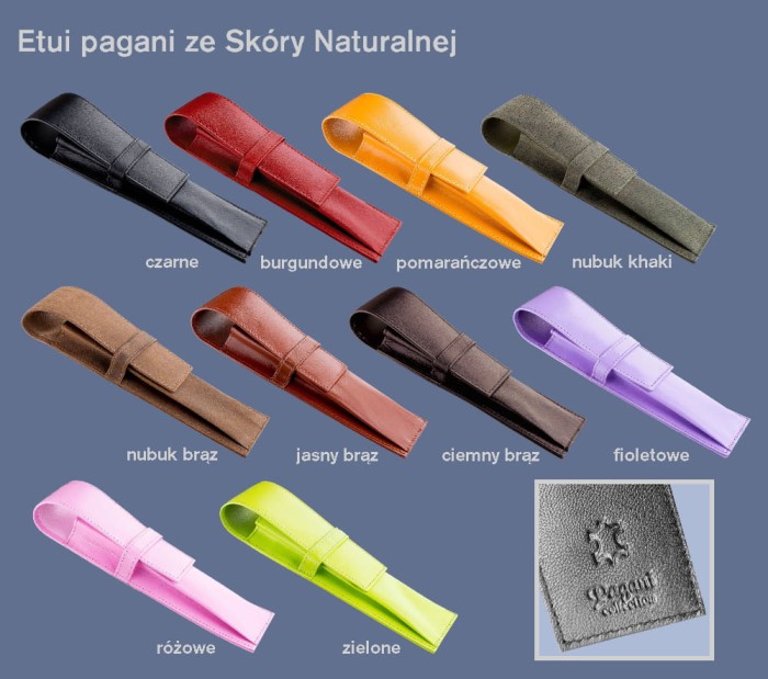 Etui kolor - Skóra naturalna