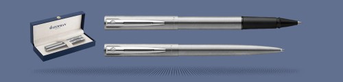 Zestaw Pióro kulkowe + Długopis Waterman Graduate Chrom + Box Premium