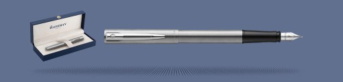 Zestaw Pióro wieczne Waterman Graduate Chrom + Box Premium - S0037650 | Stalówka F