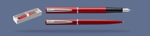  Zestaw Piśmienny Waterman Pióro wieczne + Długopis Waterman Allure/Graduate Czerwony Mat CT + Box Standard | Stalówka F - 2068193_2068194