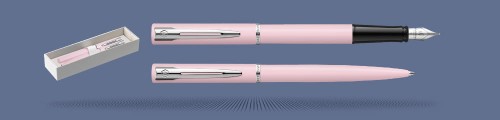 Zestaw Pióro wieczne + Długopis Waterman Allure Pastel Różowy Mat CT + Box Standard | Stalówka  F - 2105225_2105227
