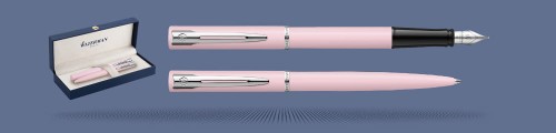  Zestaw Pióro wieczne + Długopis Waterman Allure Pastel Różowy Mat CT + Box Premium | Stalówka  F - 2105225_2105227