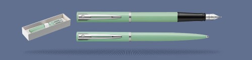  Zestaw Pióro wieczne + Długopis Waterman Allure Pastel Miętowy Mat CT + Box Standard | Stalówka  F - 2105302_2105304