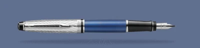 Pióro wieczne Waterman Expert Deluxe Metalic Niebieski CT - 2187650 | Stalówka F
