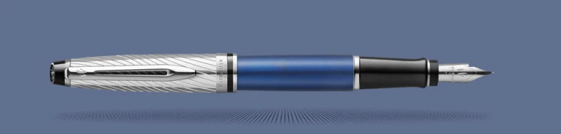 Pióro wieczne Waterman Expert Deluxe Metalic Niebieski CT - 2187650 | Stalówka F