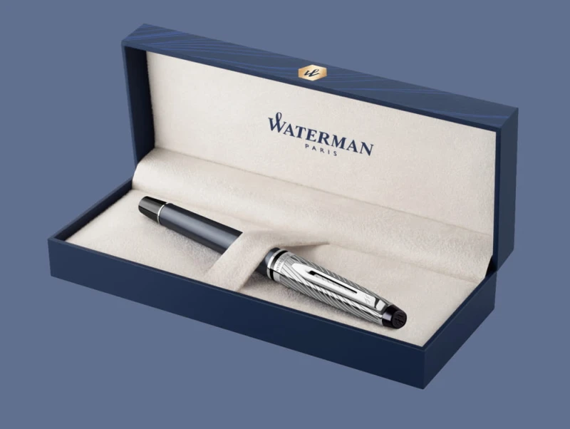 Pióro kulkowe Waterman Expert Deluxe Metalic Grafitowy CT - 2187690 + BOX Premium
