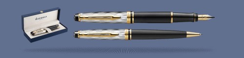 Zestaw Piśmienny Waterman Pióro wieczne + Długopis Waterman Expert Reflets De Paris GT | Stalówka F 