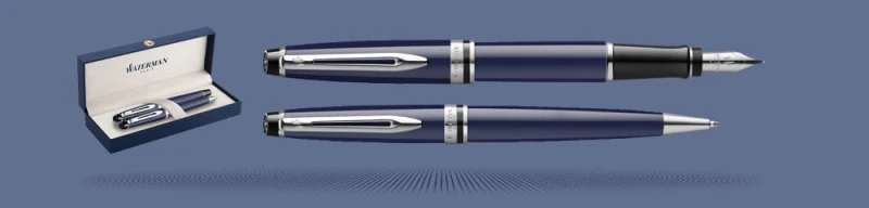 Zestaw Piśmienny Waterman Pióro wieczne + Długopis Waterman Expert Blue Core CT | Stalówka M