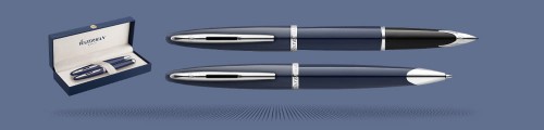 Zestaw Piśmienny Waterman Pióro wieczne + Długopis Waterman Carène Blue Core ST | Stalówka F
