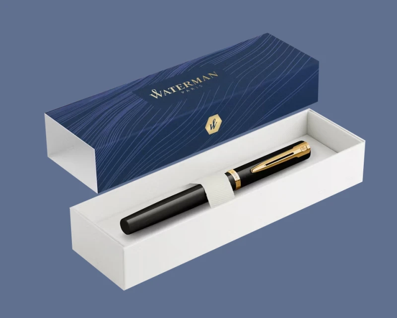 Pióro wieczne Waterman Impression Czarny GT + Box Standard | Stalówka F - 2225499