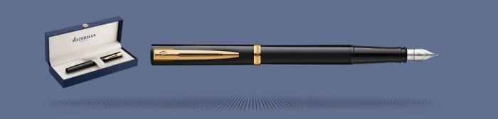 Pióro wieczne Waterman Impression Czarny GT + Box Premium | Stalówka F - 2225499