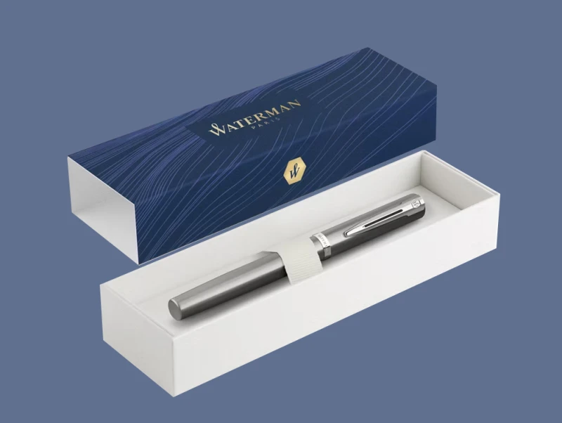Pióro wieczne Waterman Impression Stalowy CT + Box Standard | Stalówka F - 2225450