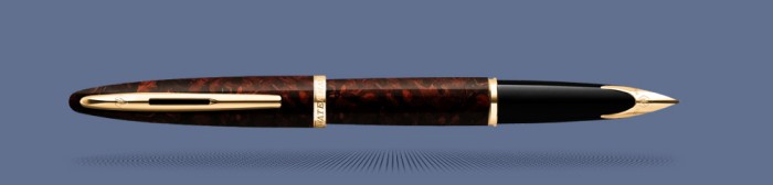 Pióro wieczne Waterman Carène Morski Bursztyn GT - S0700860 | Stalówka F/18K