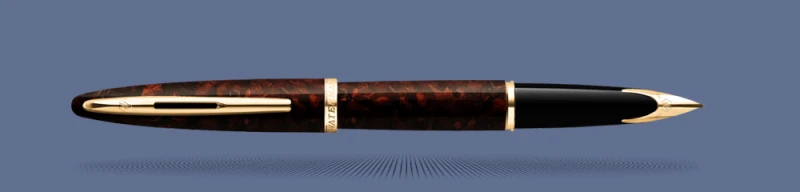 Pióro wieczne Waterman Carène Morski Bursztyn GT - S0700860 | Stalówka F/18K
