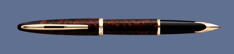 Pióro wieczne Waterman Carène Morski Bursztyn GT | Stalówka F/18K