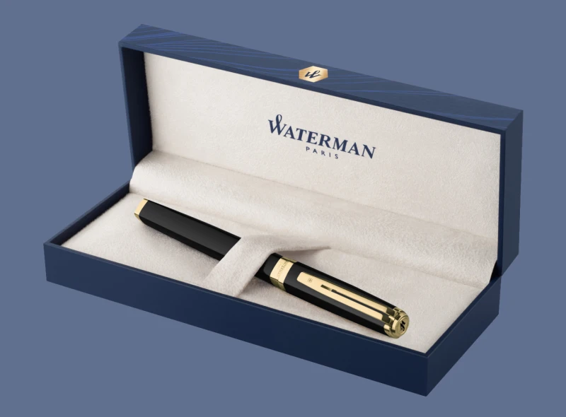 Pióro wieczne Waterman Exception Slim Laka Czarna GT - S0636930 | Stalówka F/18K