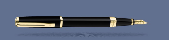 Pióro wieczne Waterman Exception Slim Laka Czarna GT - S0636930 | Stalówka F/18K