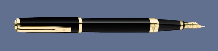 Pióro wieczne Waterman Exception Slim Laka Czarna GT - S0636930 | Stalówka F/18K