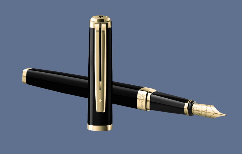 Pióro wieczne Waterman Exception Slim Laka Czarna GT - S0636930 | Stalówka F/18K