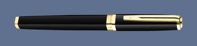 Pióro wieczne Waterman Exception Slim Laka Czarna GT - S0636930 | Stalówka F/18K