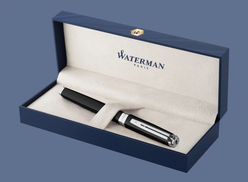 Pióro wieczne Waterman Exception Slim Laka Czarna ST - S0637010 | Stalówka F/18K