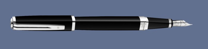 Pióro wieczne Waterman Exception Slim Laka Czarna ST - S0637010 | Stalówka F/18K
