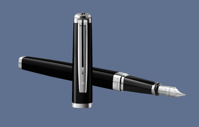 Pióro wieczne Waterman Exception Slim Laka Czarna ST - S0637010 | Stalówka F/18K