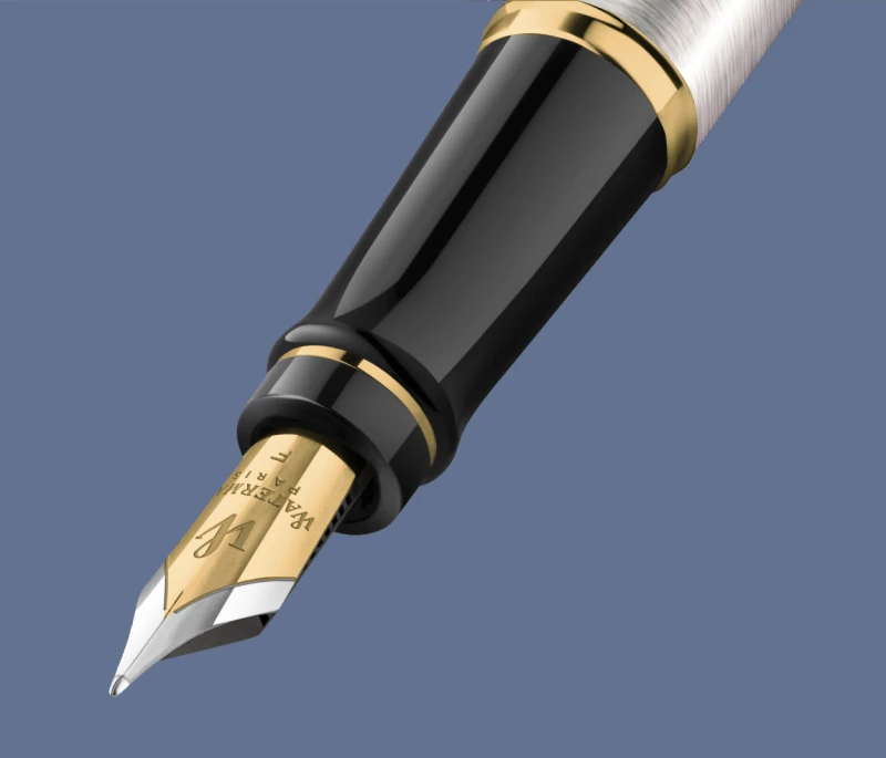 Zestaw Pióro wieczne + Długopis Waterman Expert Stalowy GT + Etui Kolor | Stalówka F
