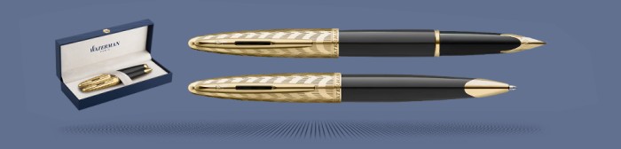 Zestaw Pióro wieczne + Długopis Waterman Carène The Opera GT | Stalówka F/18K - 2225142_2225143