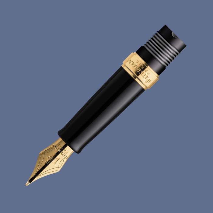 Część przednia do pióra wiecznego Waterman Hémisphère - Black GT | Stalówka F (nowa) - S0939070
