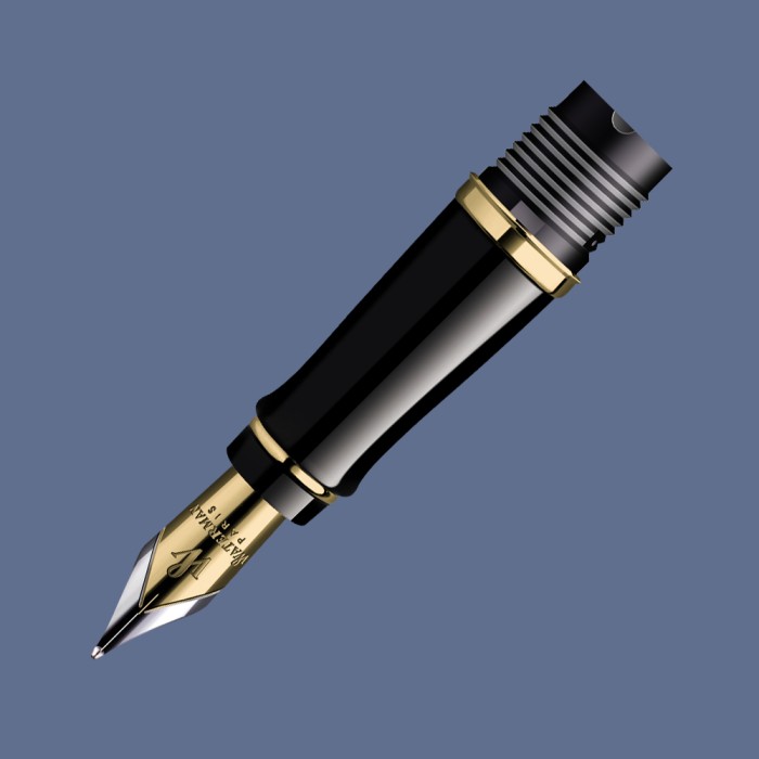 Część przednia do pióra wiecznego Waterman Expert - Black GT | Stalówka F - S0968550