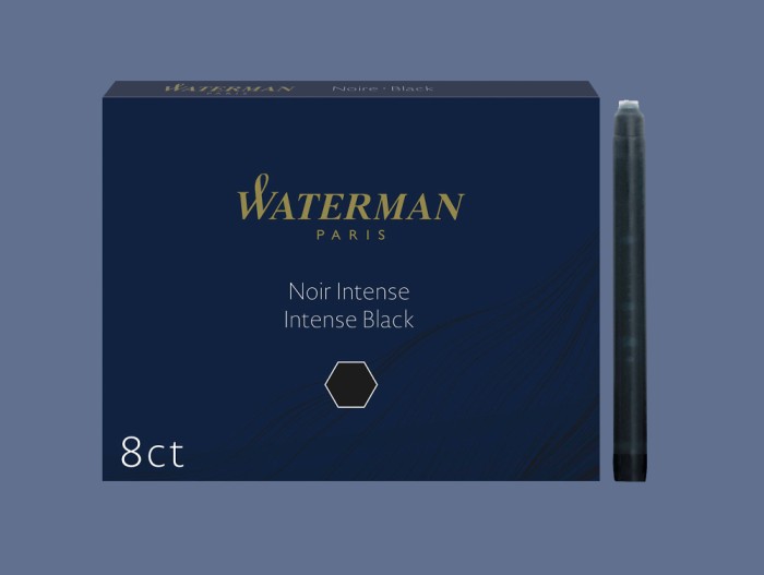 Naboje atramentowe Waterman Długie Czarne 8 szt. - S0110850