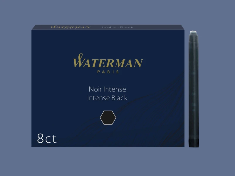 Naboje atramentowe Waterman Długie Czarne 8 szt. - S0110850