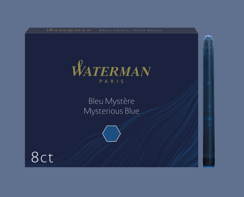 Naboje atramentowe Waterman Długie Niebiesko-Czarne 8 szt. - S0110910