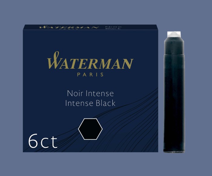 Naboje atramentowe Waterman Krótkie Czarne 6 szt. - S0110940