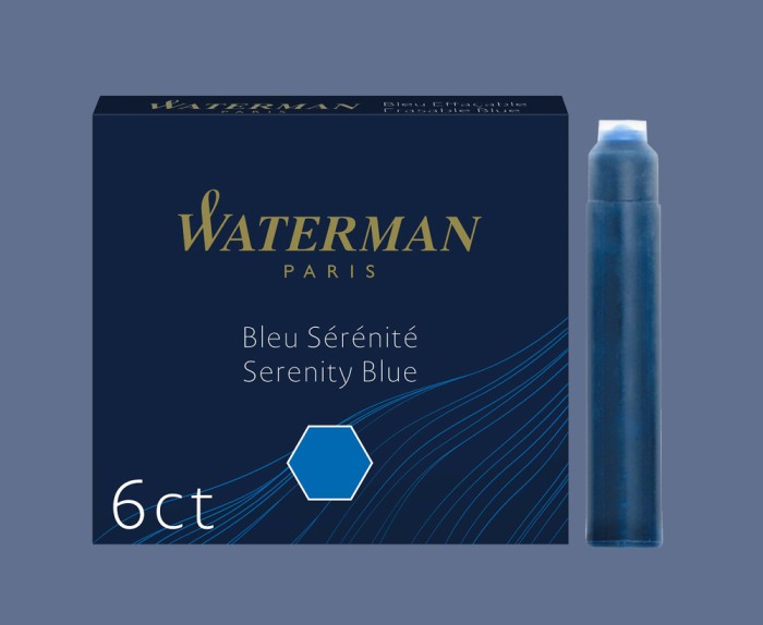 Naboje atramentowe Waterman Krótkie Niebieskie 6 szt. - S0110950