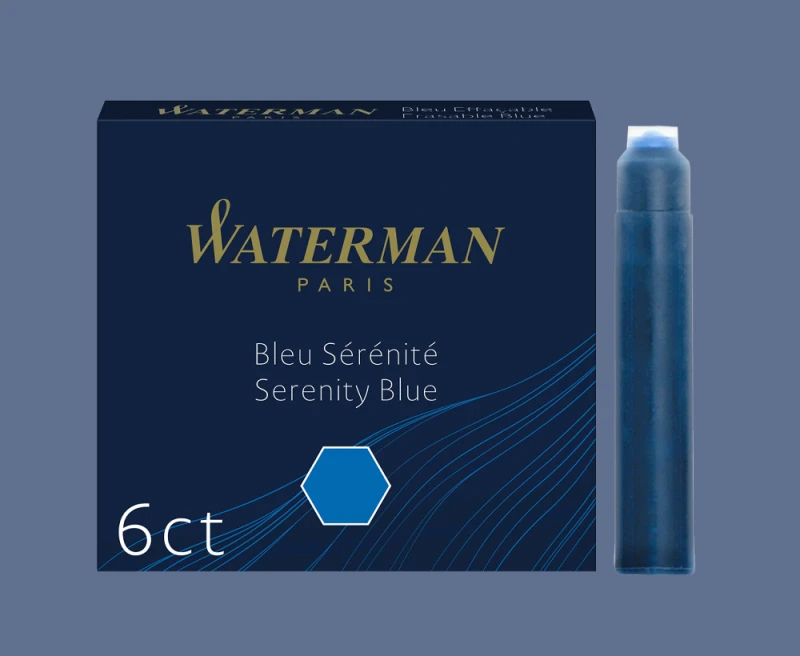 Naboje atramentowe Waterman Krótkie Niebieskie 6 szt. - S0110950