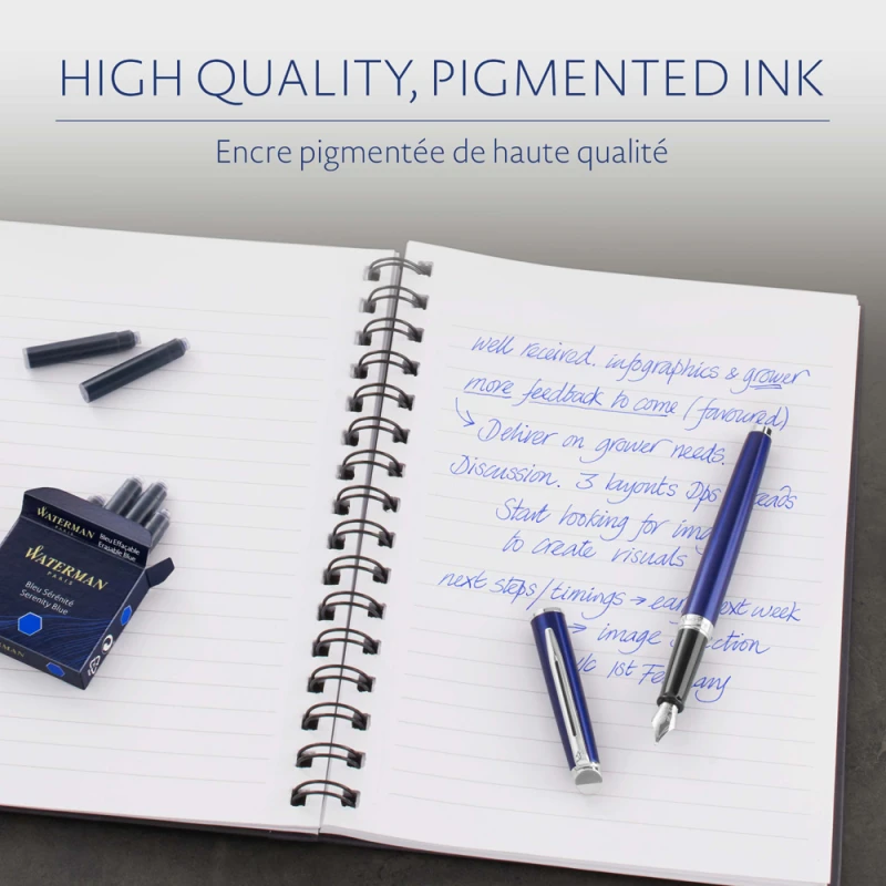 Naboje atramentowe Waterman Krótkie Niebieskie 6 szt. - S0110950